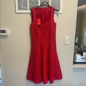 CH Carolina Herrera Red Sleeveless Dress